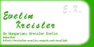 evelin kreisler business card